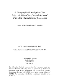 A Geographical Analysis of the Intervisibility of the Coastal Areas of Wales for Characterizing Seascapes