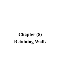 Chapter (8) Retaining Walls