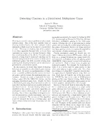Detecting Cheaters in a Distributed Multiplayer Game