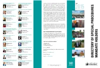 Directory of Special Procedures