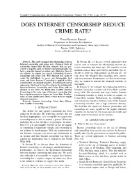 Does Internet Censorship Reduce Crime Rate?