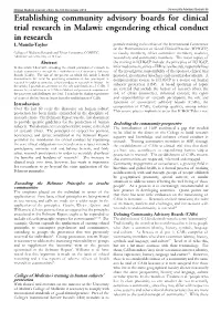 Establishing Community Advisory Boards For
