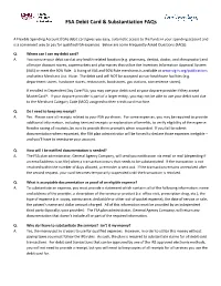 FSA Debit Card & Substantiation Faqs