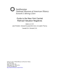 Guide to the New York Central Railroad Valuation Negatives