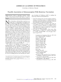 Possible Association of Intussusception with Rotavirus Vaccination