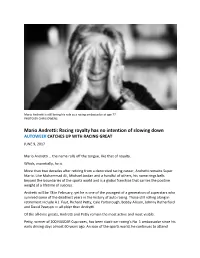 Racing Royalty Has No Intention of Slowing Down AUTOWEEK CATCHES up with RACING GREAT JUNE 9, 2017