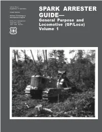 SPARK ARRESTER GUIDE— General Purpose and Locomotive (GP/Loco) Volume 1