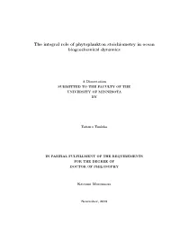 The Integral Role of Phytoplankton Stoichiometry in Ocean Biogeochemical Dynamics