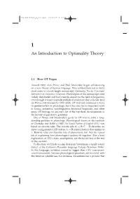 An Introduction to Optimality Theory