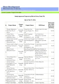 Current Location: Project Information Newly Approved Projects by DNA of China (Total:75) (Up to Feb 07, 2012) Project Name Proje