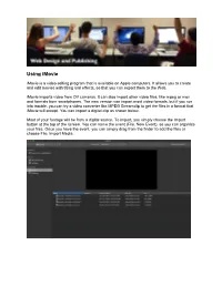 Imovie Handout