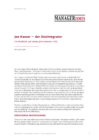 Joe Kaeser – Der Desintegrator