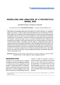 Modelling and Analysis of a Motorcycle Wheel Rim
