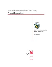 Suisun Marsh Salinity Gates Pilot Study Project Description