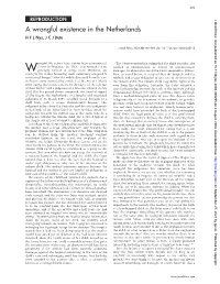 A Wrongful Existence in the Netherlands H F L Nys, J C J Dute