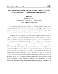 Cobra, Volume : IV Issue 2. 2010 RICHARD HENRY BEDDOME AND