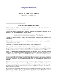 Congrès Du Parlement