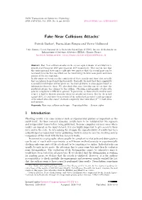 Fake Near Collisions Attacks∗