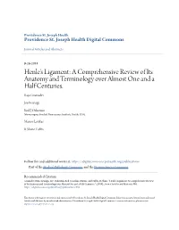 Henle's Ligament: a Comprehensive Review of Its Anatomy and Terminology Over Almost One and a Half Centuries
