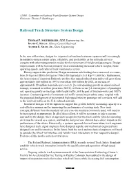 Railroad Track Structure System Design Chairman: Thomas P