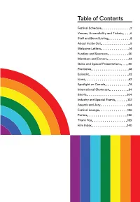 Table of Contents