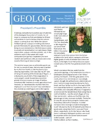Volume 48 Number / Numéro 3 GEOLOG Autumn / Automne 2019