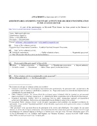 Voluntary Activity for Ghg Reduction/Mitigation in the Aviation Sector