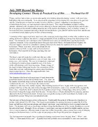 09 July Beyond the Basicis Developing Contact Part II I