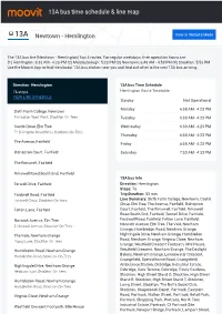 13A Bus Time Schedule & Line Route