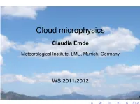 Cloud Microphysics