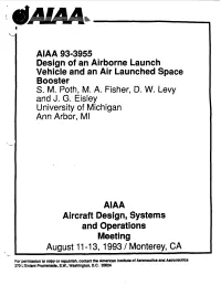 Design of an Airborne Launch Vehicle and an Air Launched Space Booster S