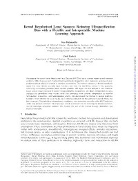 Kernel Regularized Least Squares: Reducing Misspecification Bias with a Flexible and Interpretable Machine Learning Approach