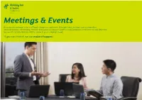 Meetings & Events