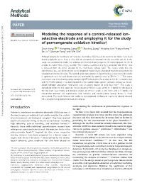 Modeling the Response of a Control-Released Ion-Selective