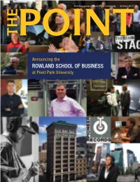 ROWLAND SCHOOL of BUSINESS at Point Park University School of Business at Point Park University