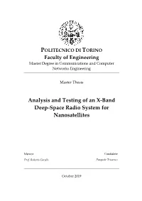 Analysis and Testing of an X-Band Deep-Space Radio System for Nanosatellites