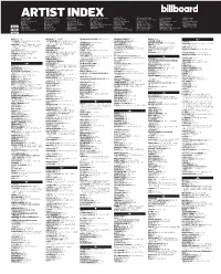 ARTIST INDEX(Continued)
