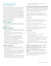 Biostatistics and Bioinformatics