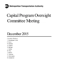 Capital Program Oversight Committee Meeting