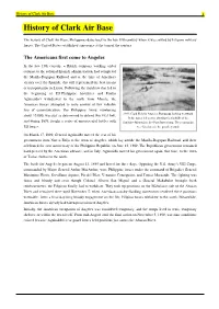 History of Clark Air Base 1 History of Clark Air Base