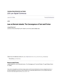 Law on Remote Islands: the Convergence of Fact and Fiction