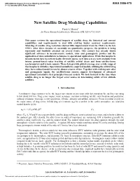 New Satellite Drag Modeling Capabilities