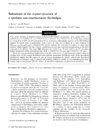 Refinement of the Crystal Structure of a Synthetic Non-Stoichiometric Rb
