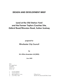 Sutton Scotney Design Brief