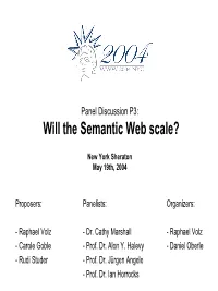Will the Semantic Web Scale?
