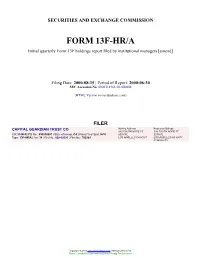 Form: 13F-HR/A, Filing Date: 08/15/2000