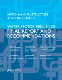 NIAC Water Sector Resilience Final Report and Recommendations Ii TABLE of CONTENTS