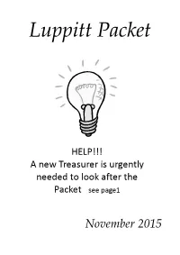 November 2015 USEFUL LUPPITT PHONE NUMBERS