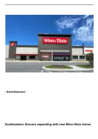 Southeastern Grocers Expanding with New Winn-Dixie Stores