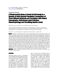 Antral G-Cell Content in a Sample of the Adult
